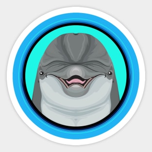 Dolphin Circle Sticker